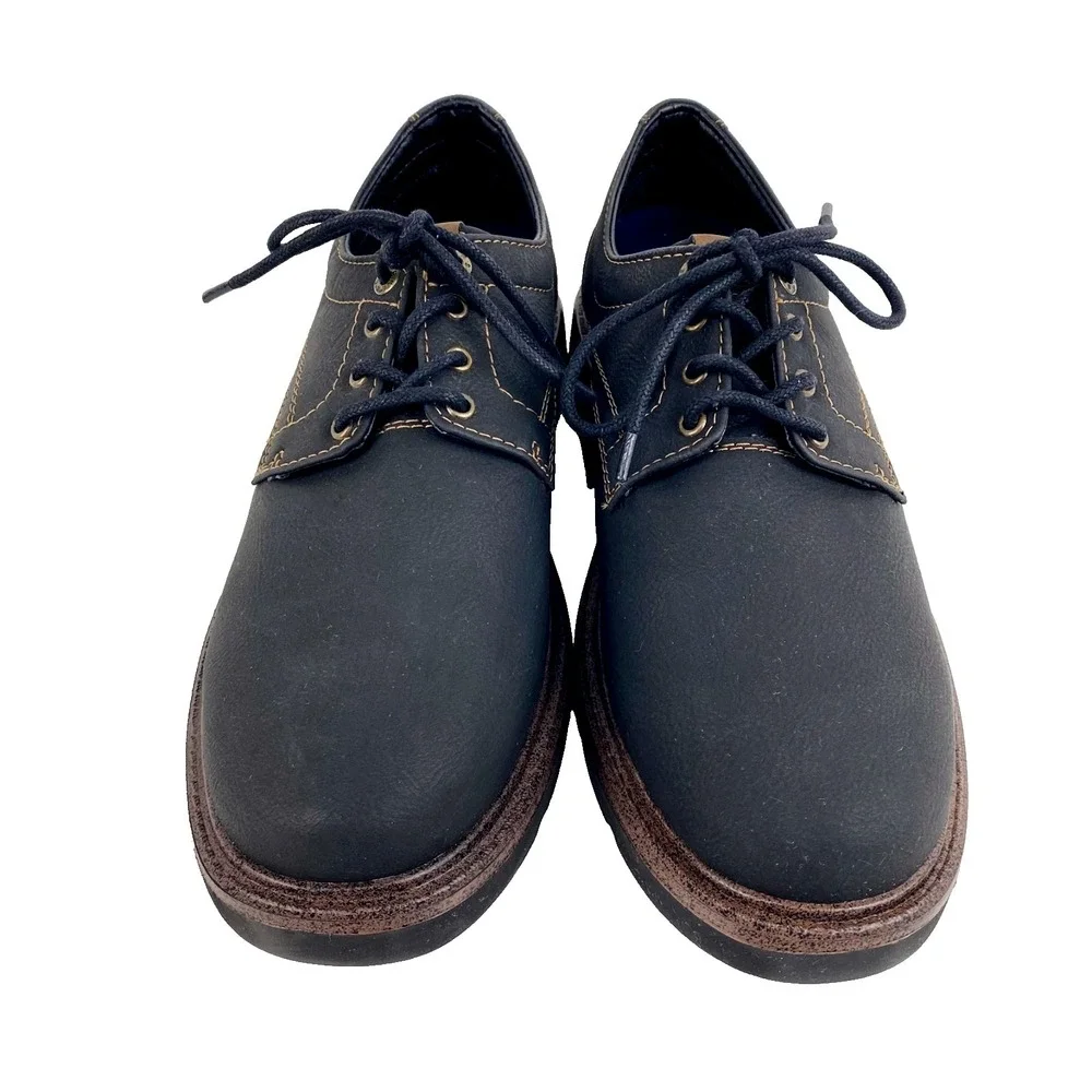 New Dockers Oxfords Men's 10 M Dark Gray / Black Lace Up Comfort Loafers Lace Up